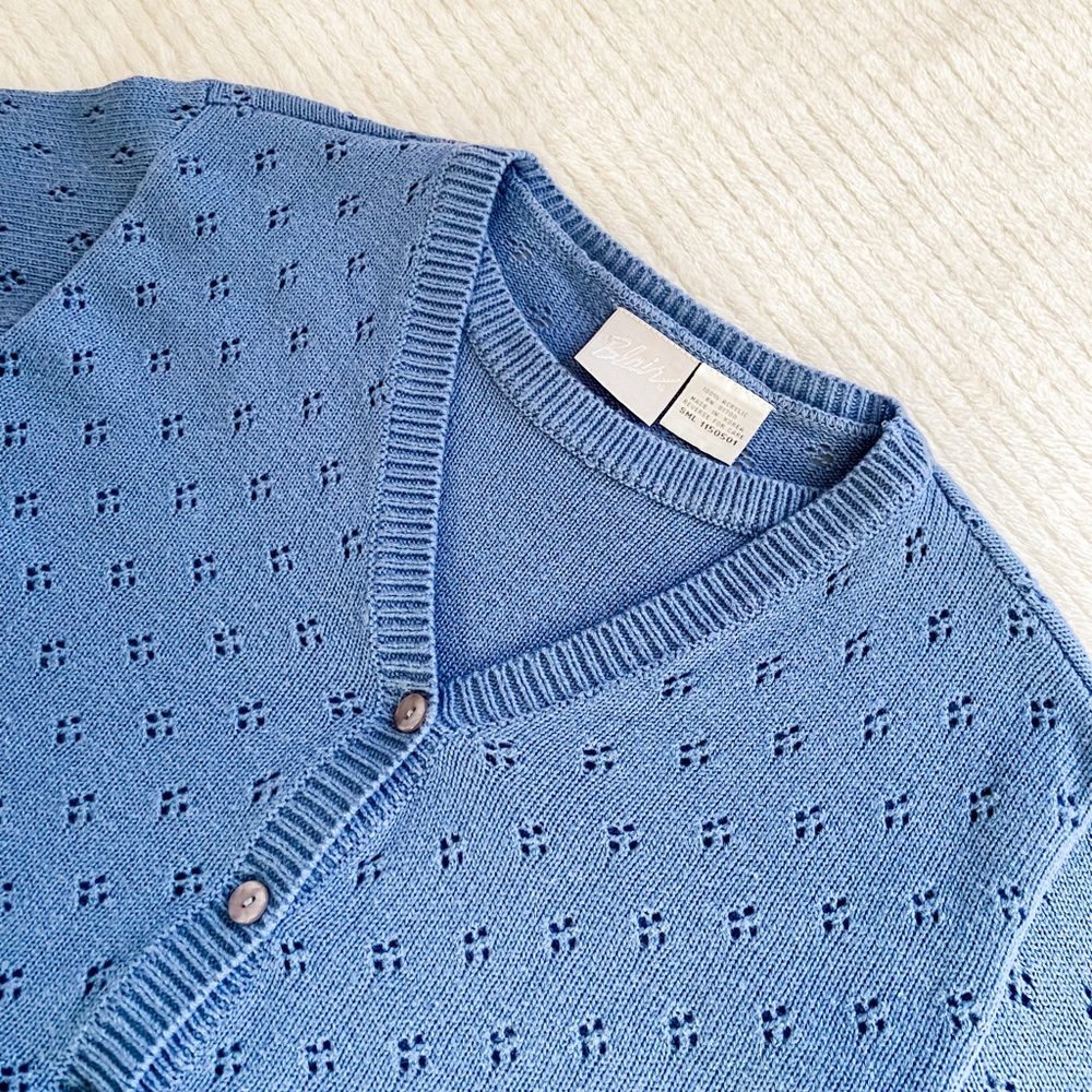 Blair | Blue Knit Buttoned Sweater